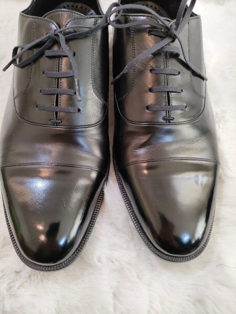 【未使用級】Marelli マレリー 本革 ストレートチップ 革靴 ブラック