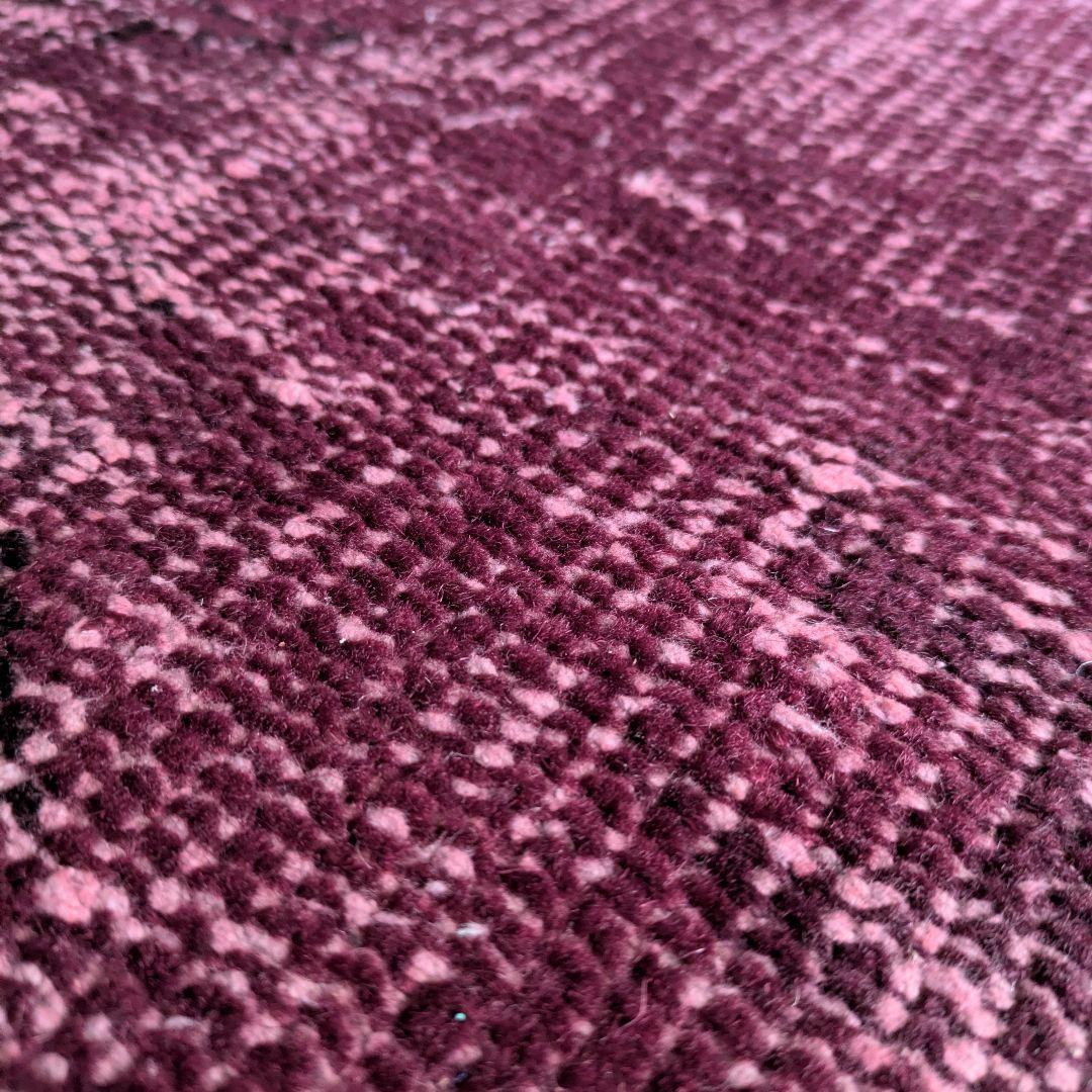 82×198 ボルドーレッドオーバーダイ　トルコヴィンテージラグ