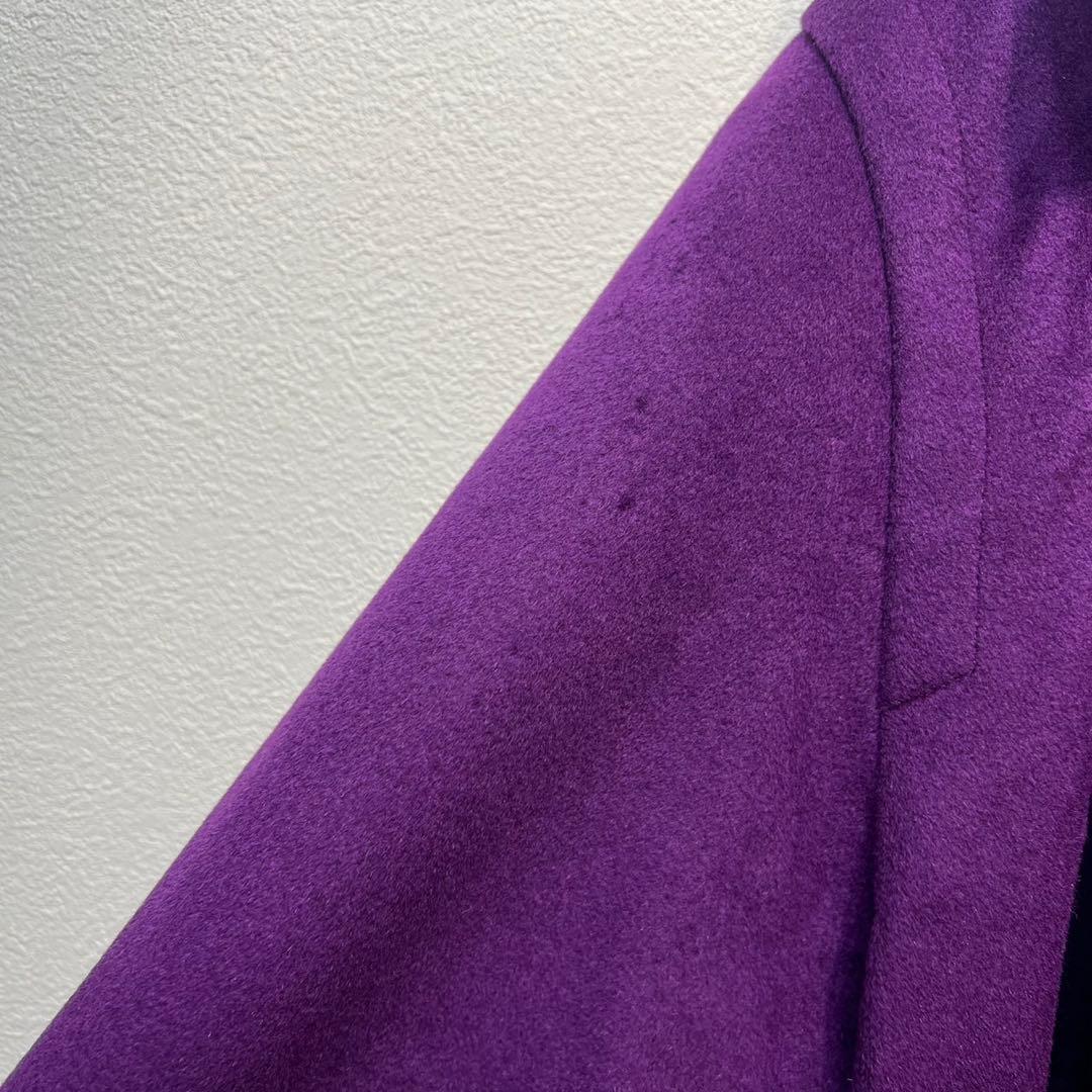 希少 CELINE 上質 ウール カシミヤ クロンビー ステンカラーコート 40