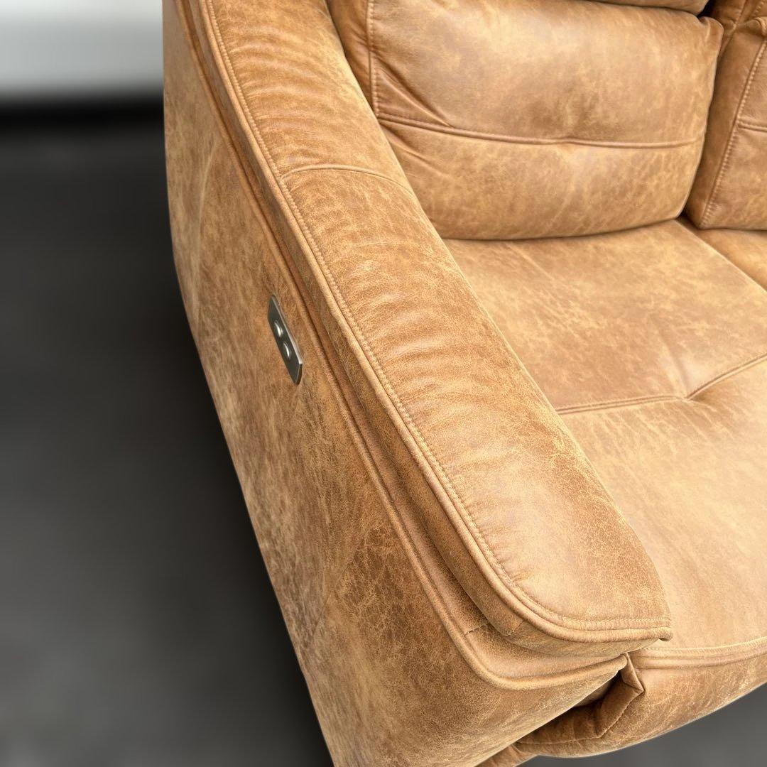 ⭐︎極美品/関家具 /３人掛け/北欧 /リクライニング電動ソファー /定価35万