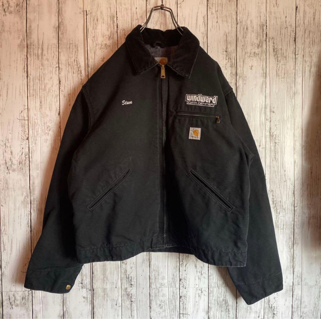 【とも】カーハート デトロイトジャケットBLK 黒 ブラック L USA製