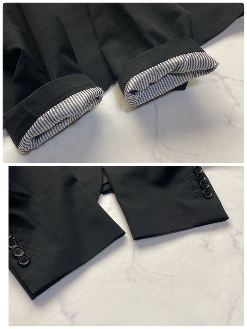 トゥモローランド NIKKE スリーピース スーツ セットアップ 黒 48