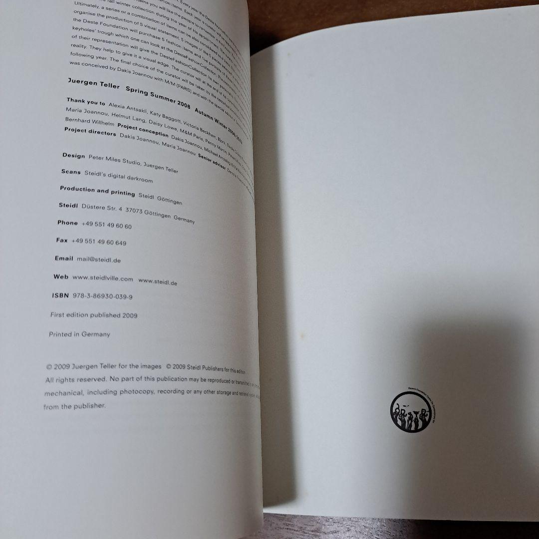 洋書 Juergen Teller Deste Fashion Collection