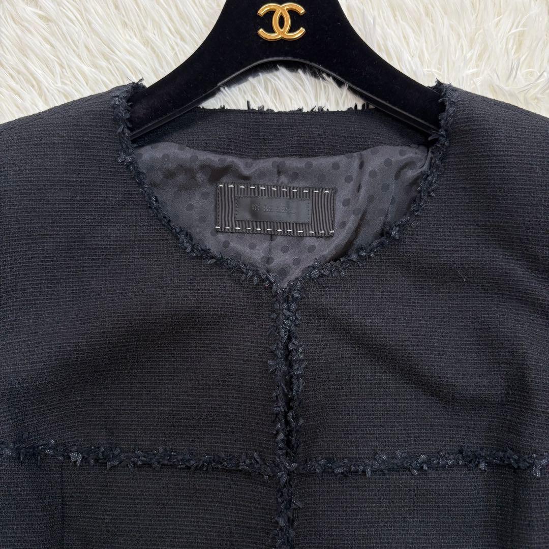 美品　トゥービーシック ツイード調　ノーカラージャケット　大きいサイズ