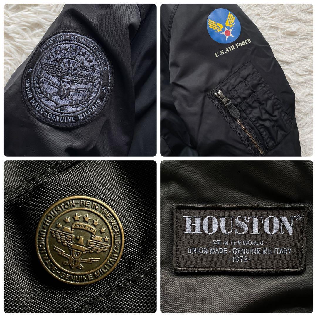 美品 XLサイズ HOUSTON MA-1 ライディングJAC プロテクター装着