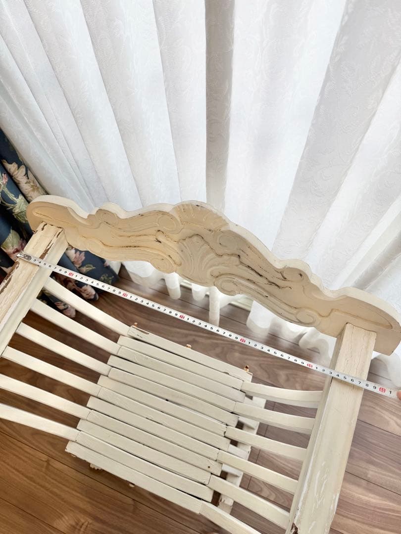 【本日限定】フランス アンティーク サボナローラチェア X脚 折りたたみ椅子