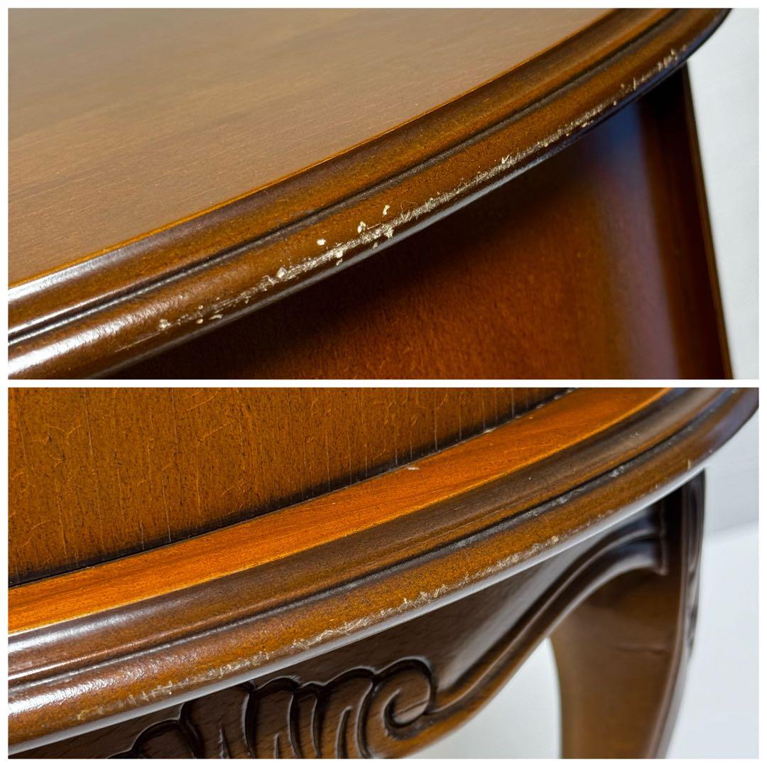 アンティークチェスト 猫脚 4段チェスト 木製 彫刻 ロココ調 サイドチェスト