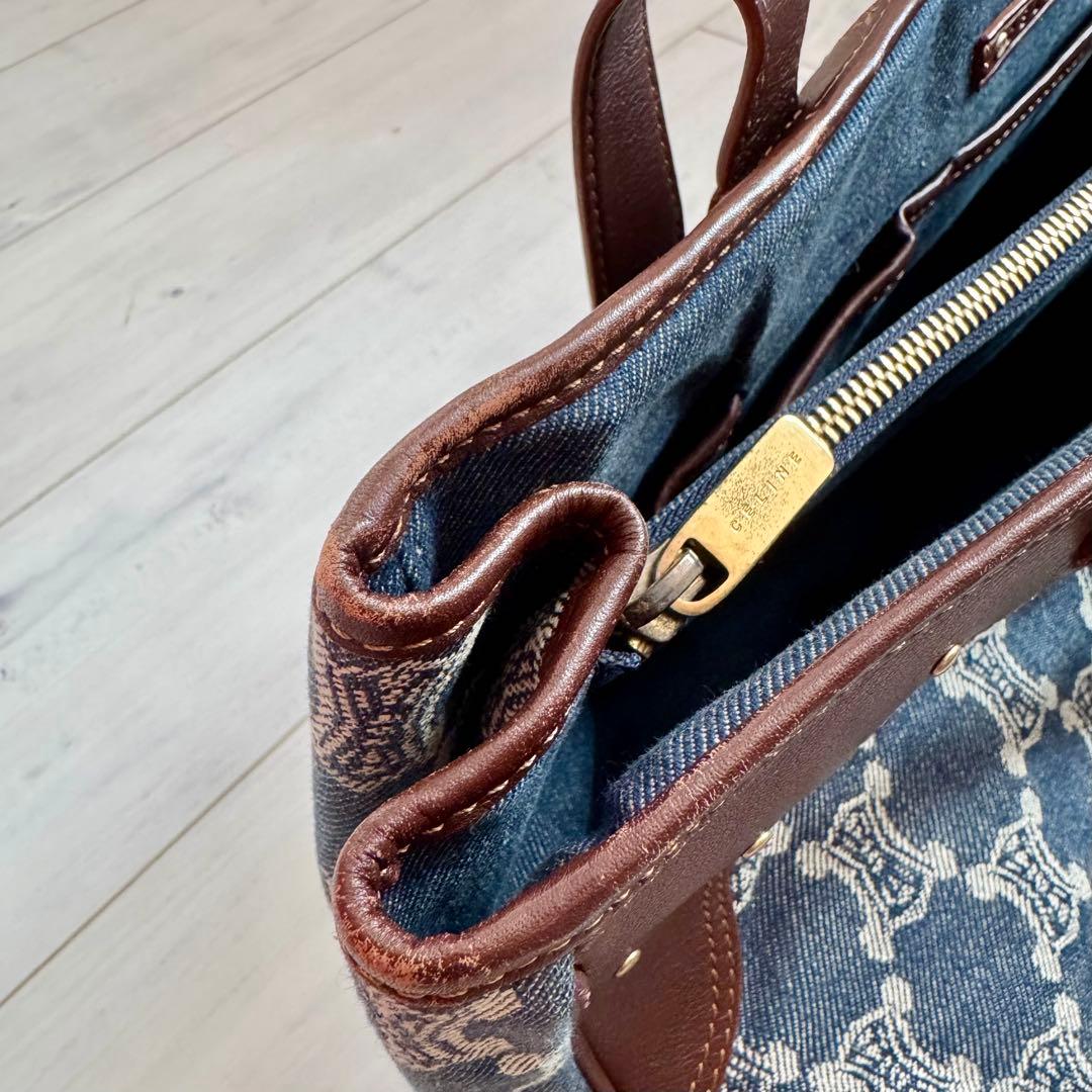 セリーヌ　CELINE デニム　バッグ　マカダム　【中古】
