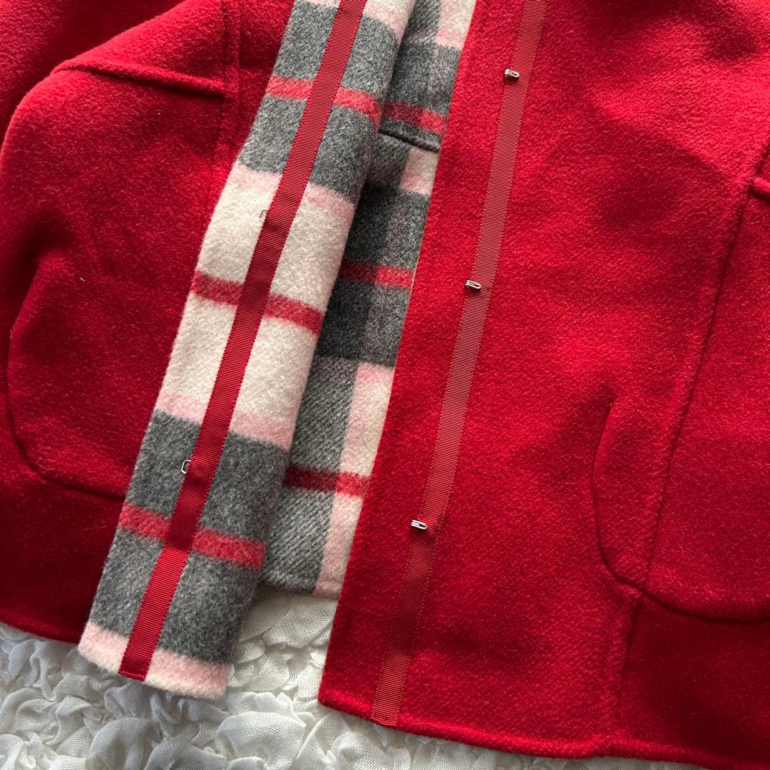 M'S GRACY エムズグレイシー　チェックｘ無地リバーシブルジャケット