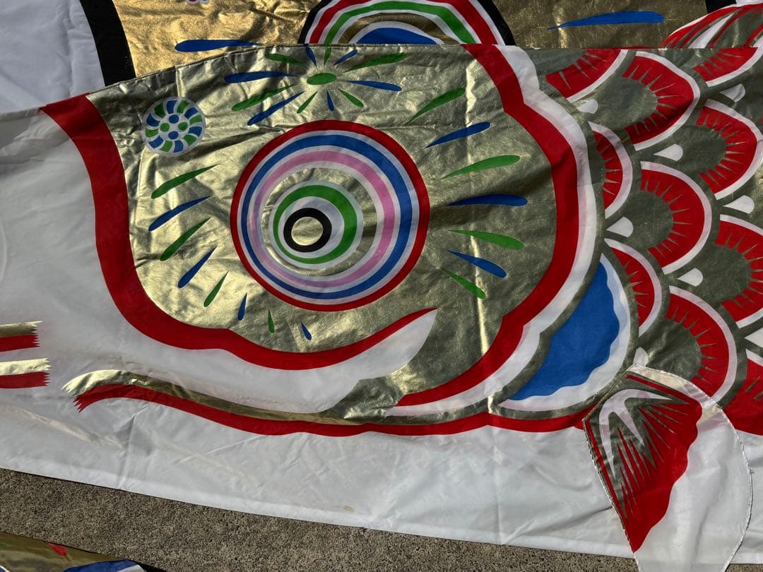 中古 鯉のぼり ④ 6m 両面金太郎 こいのぼり 3色+吹流し こどもの日 節句