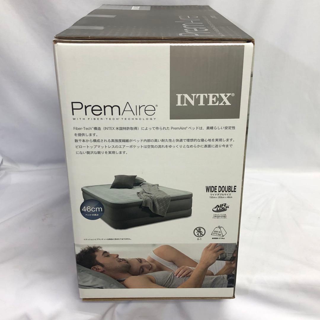 【291】INTEX エアーベッド プレムエアー ワイドダブル 収納袋付き 新品