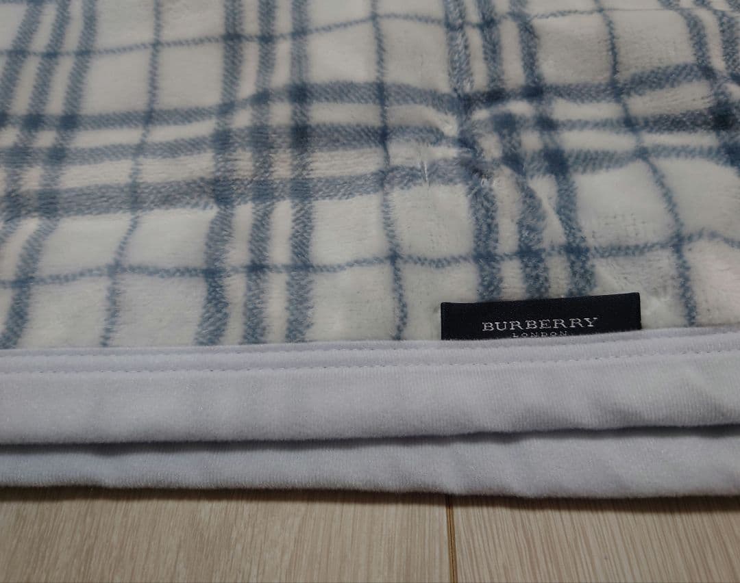 バーバリー　綿毛布　レア　ノバチェック　ウォッシャブル