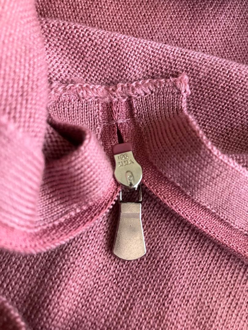GRAN SASSO メリノウール 12G ハーフジップニット ピンク 52