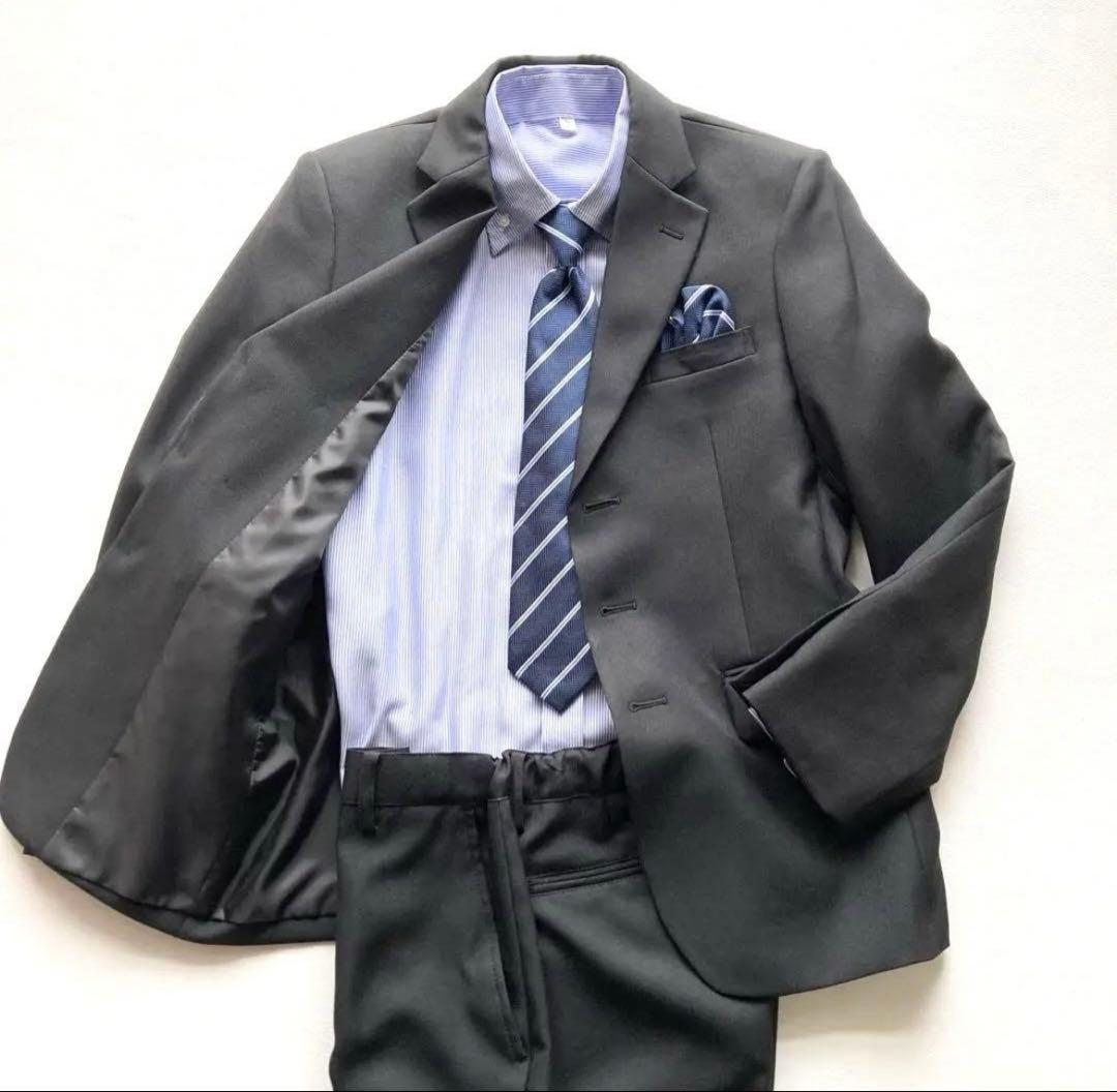 【美品】オリバーハウス フォーマル 男の子 卒業式 入学式 150cm ブラック