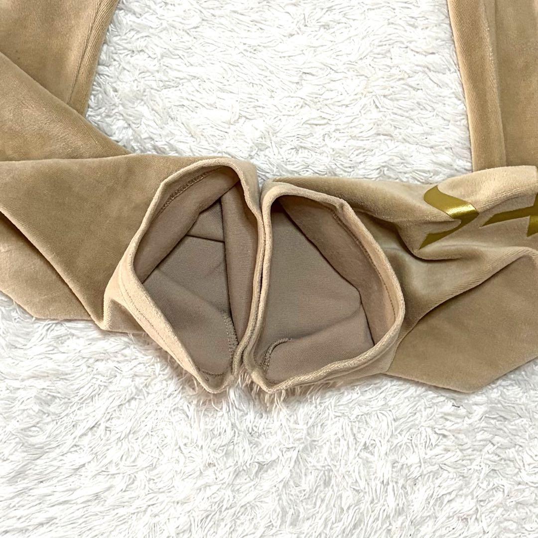 24karats ジャージ セットアップ ベロア ゴールドロゴ ベージュ XL