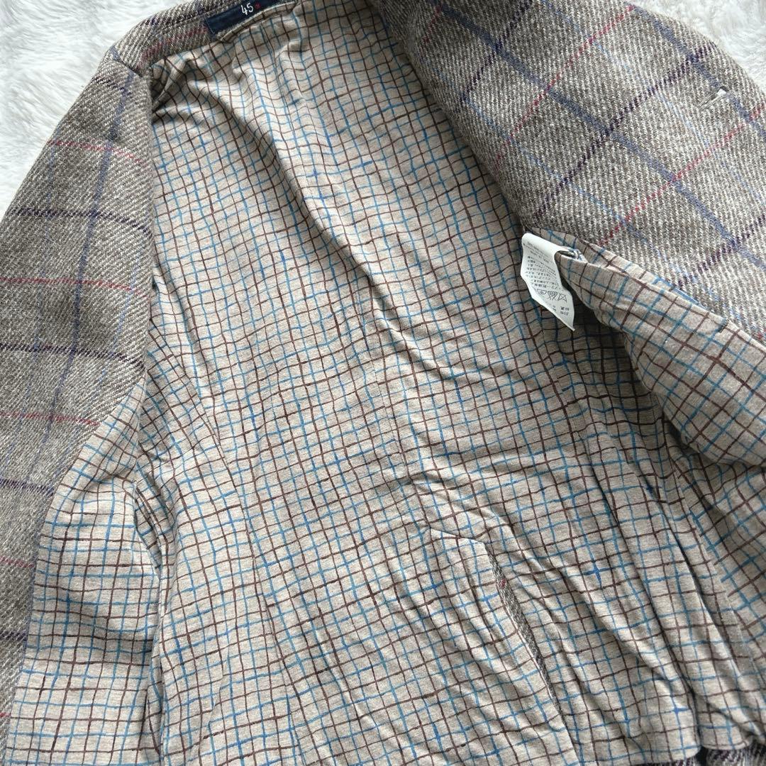 45R★ LOVATツイードジャケット　チェック柄　ウール