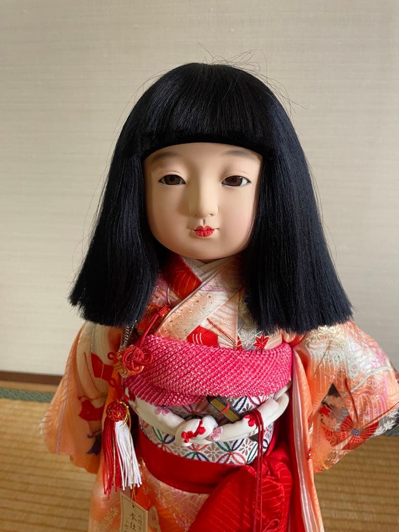 市松人形　元賀章介作　正絹京友禅