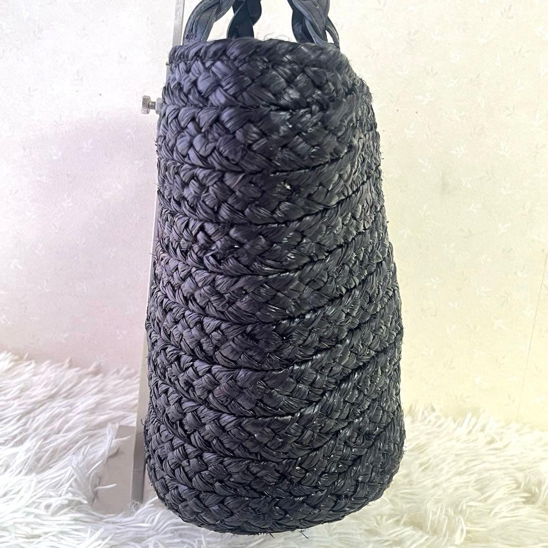 ヘレンカミンスキー　ラフィア　カゴバッグ　Marhianna 黒　トートバッグ