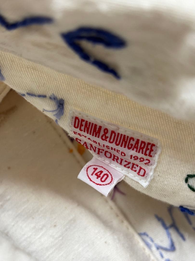 DENIMDUNGAREE カラフルラクガキハンド刺繍錆加工ボタンジャケット