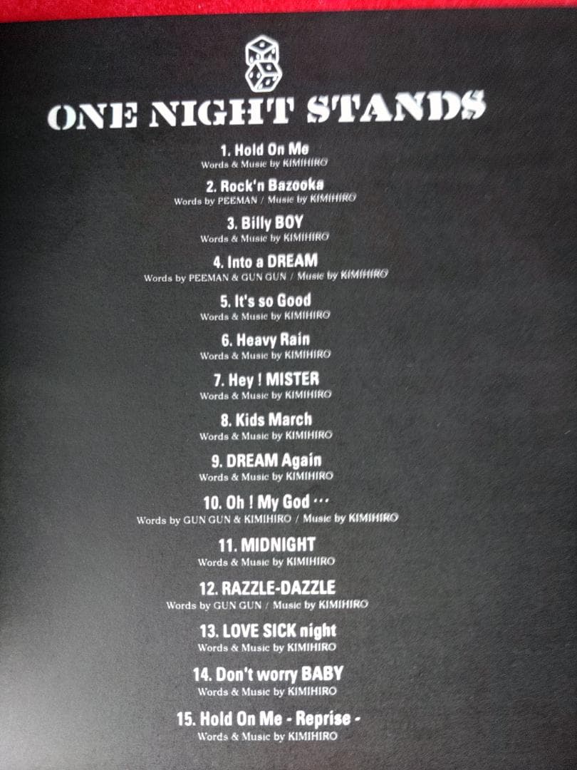 値下【廃盤】ONE NIGHT STANDS　５枚セット