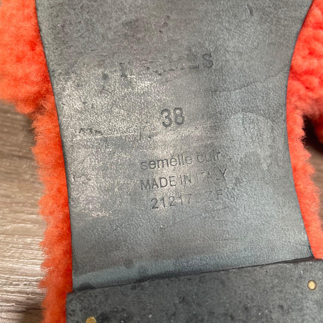 HERMESエルメス　箱付き　オランムートンサンダル38