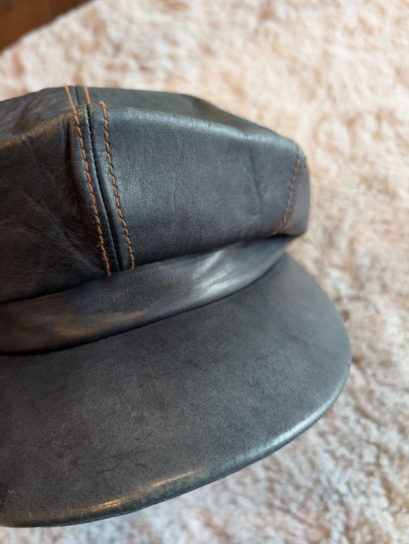 Y2レザー　ホースハイド　インディゴキャスケット サイズS