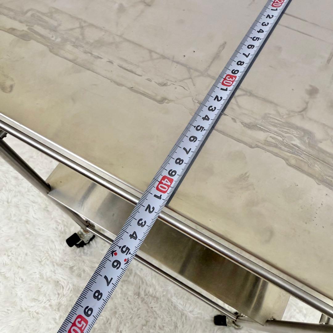 【廃盤・希少】IKEA グルンドタール ステンレス キッチンワゴン 81-13