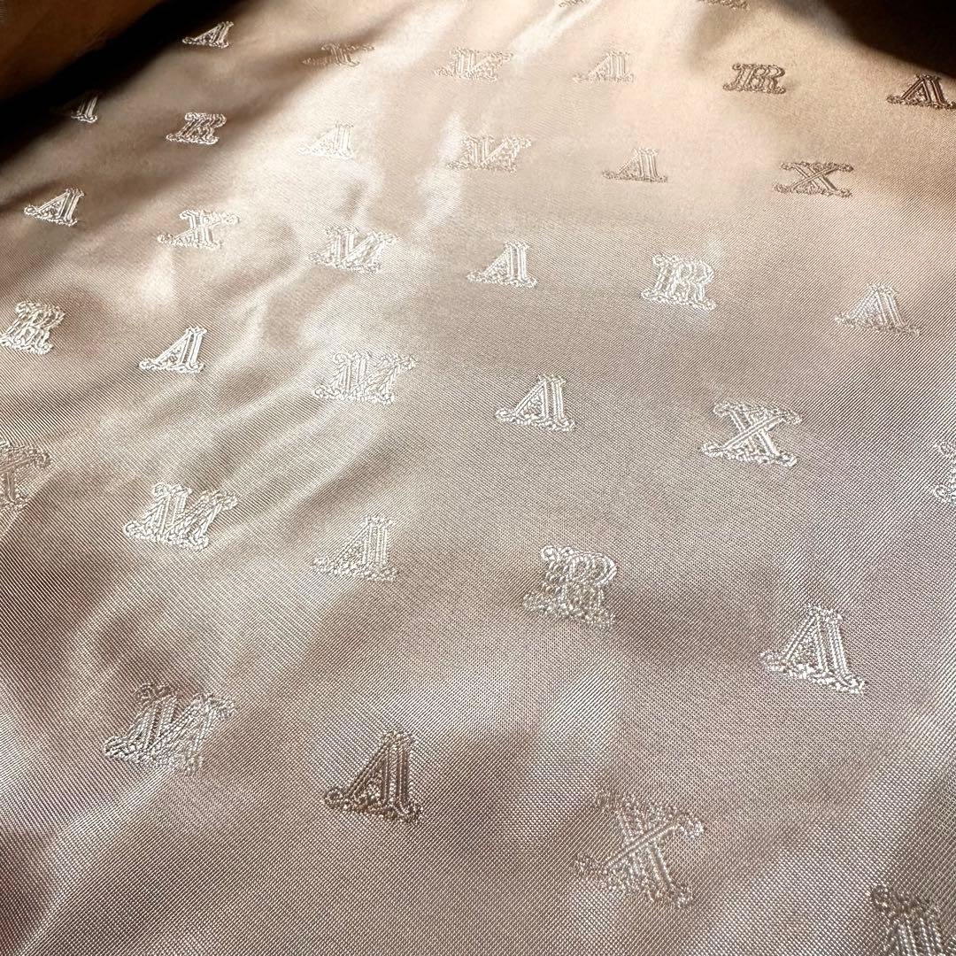 未使用級 MaxMara テディベア agi ケープ 白タグ キャメル シルク