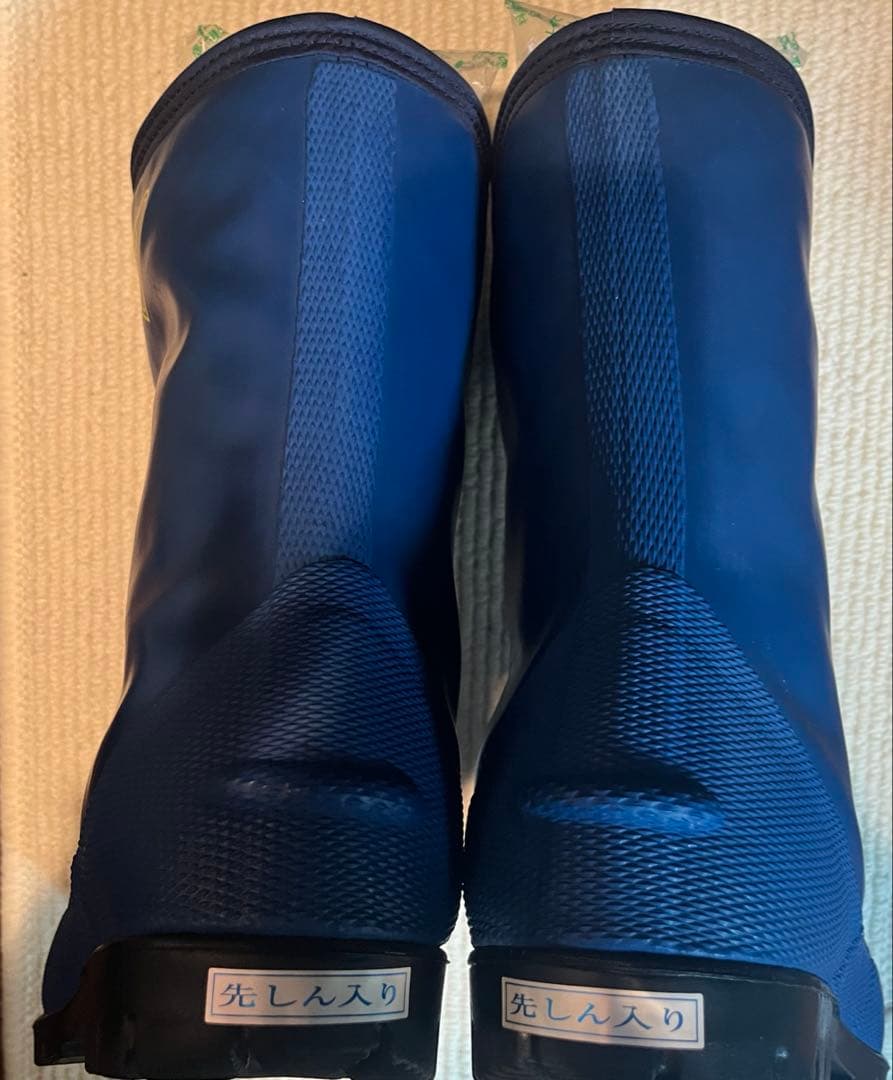 【ワリオ】シバタ工業冷蔵庫安全長靴先芯入　ネイビー