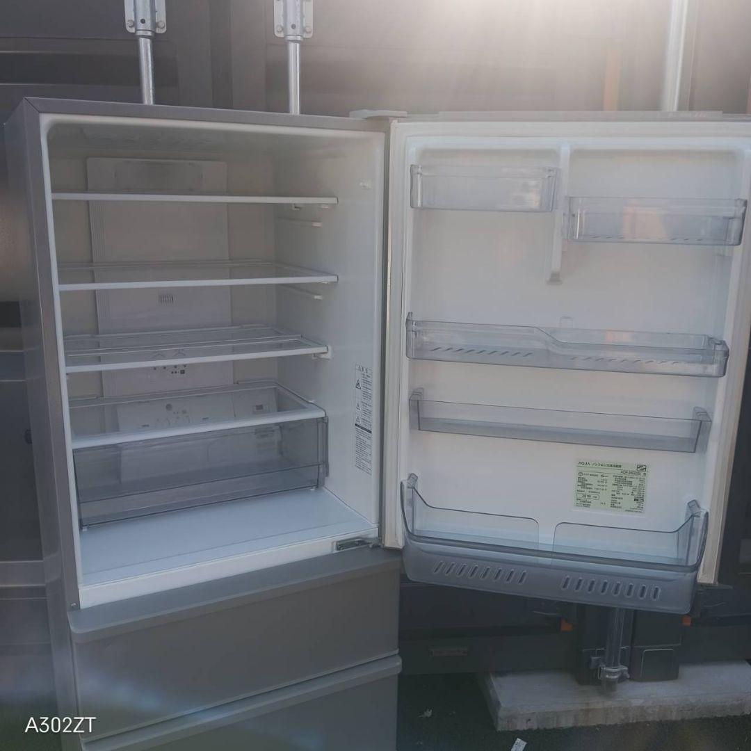 D09A8 設置まで対応 アクア　4ドア大型冷蔵庫　355L