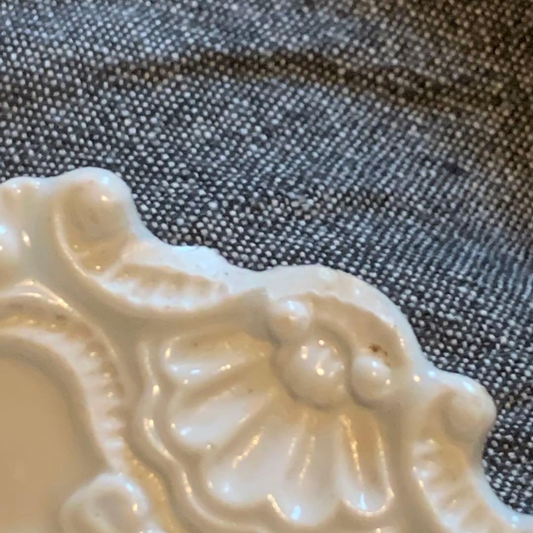 Antique Meissen ホワイト マイセン　レリーフ フランス