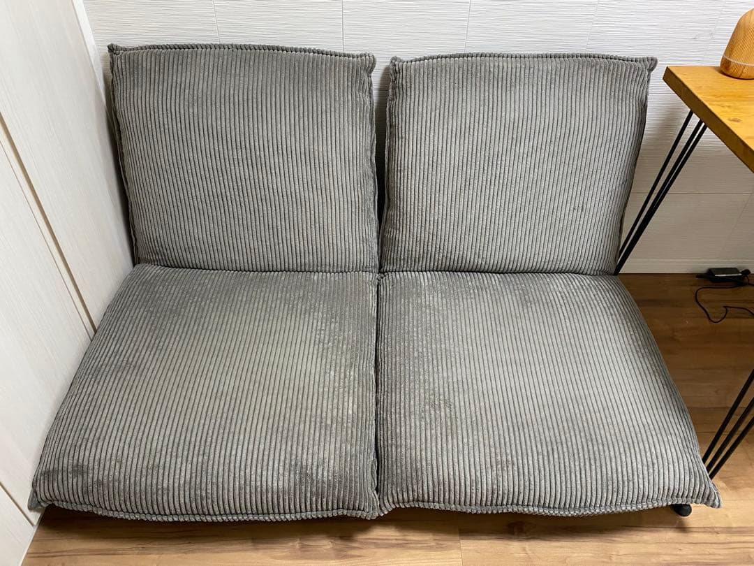 【再値下げ！】【１人用ソファ】コーデュロイ＆リクライニング付き