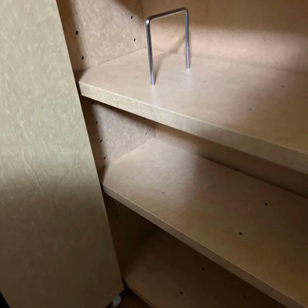 スライドキャスター式すき間収納本棚3列