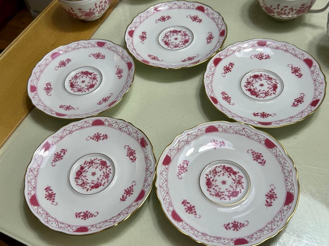 リモージュ　レイノー　インドの華　カップ&ソーサー5客　シュガーポットセット