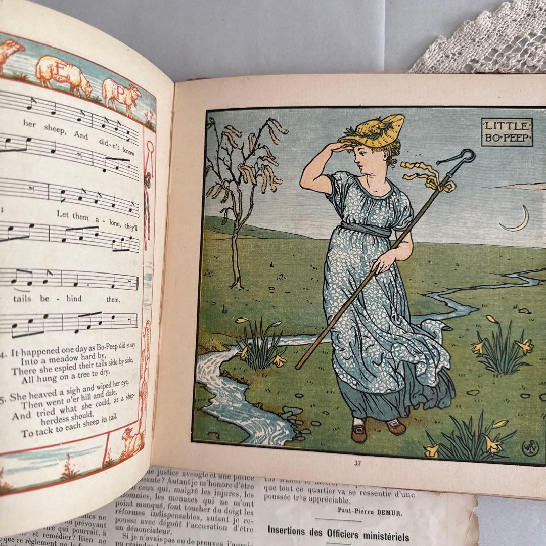 稀少アンティーク美しい挿絵のイギリス絵本　洋書　古書ジャンクジャーナル児童書