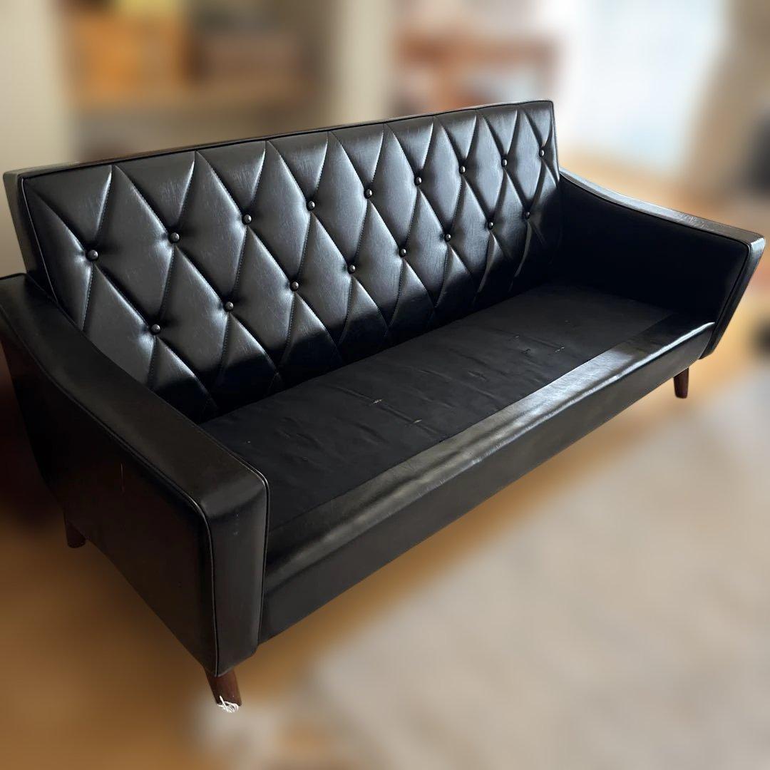 古着屋Enguarde カリモク60 ロビーチェアー 3シーター 中古