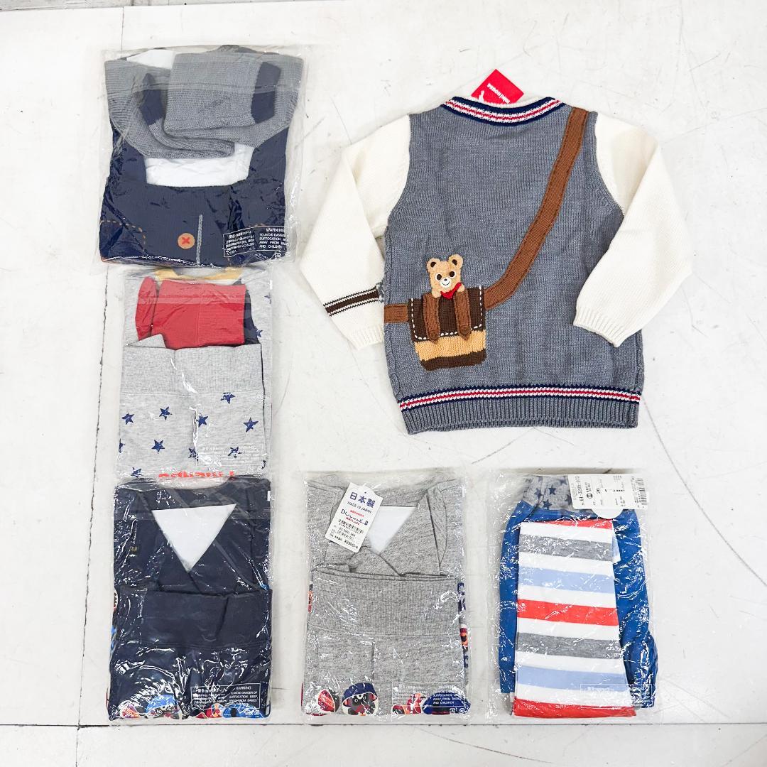 公*o様 K9108 ミキハウス 長袖トレーナー ニット パンツ6枚 セット 1