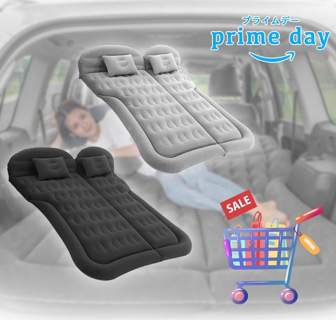 エアーマット マットレス 車内 ダブル ブラック 黒 車中泊 エアベッド 323