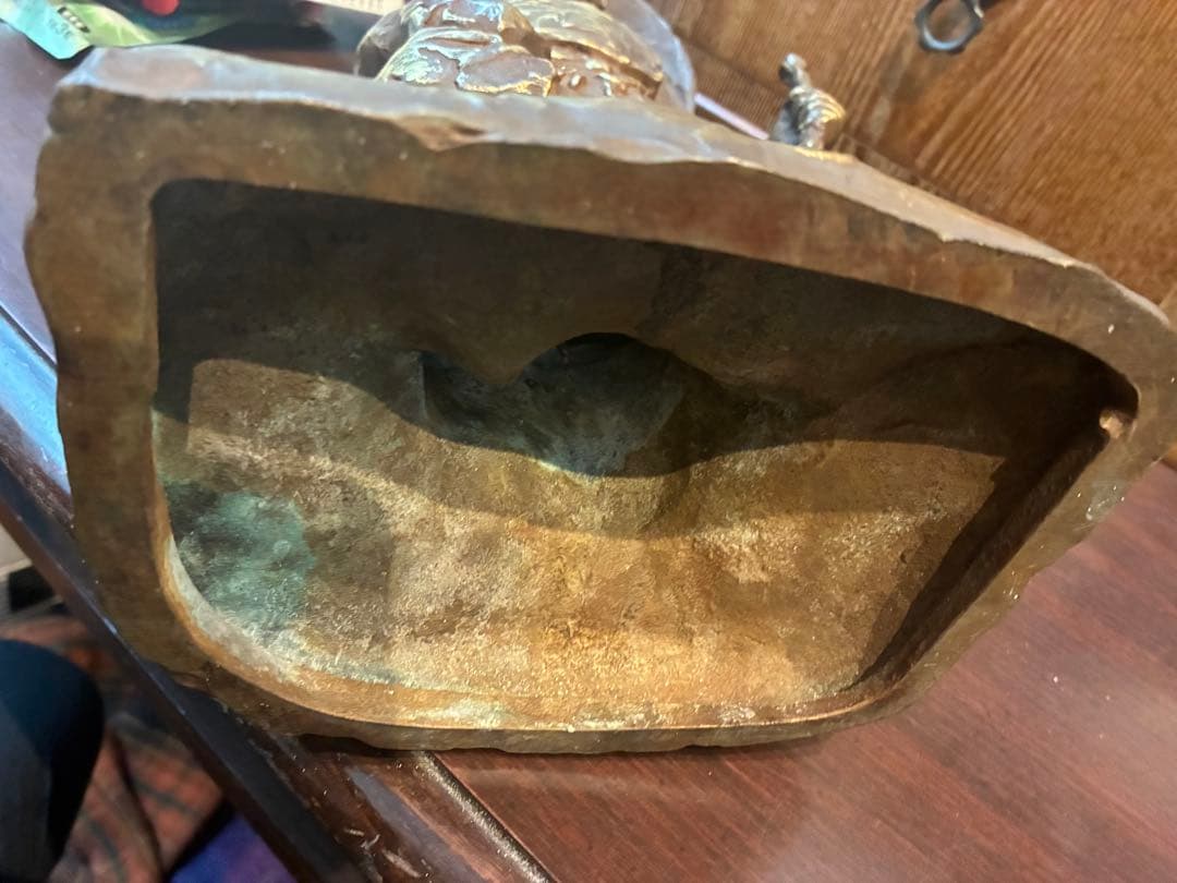 北村西望　大慈良寛　ブロンズ　1979制作　高さ38センチ　6.5キロ　良寛和尚