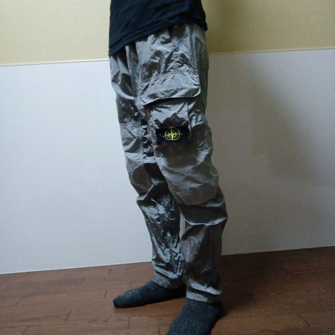 美品　Stone  グレー　シルバー カーゴパンツ Mサイズ