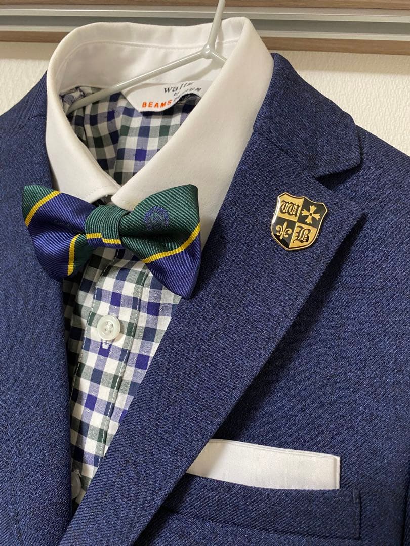 Beams Waltz ネイビー スーツ　120 蝶ネクタイ　入学式　卒園式