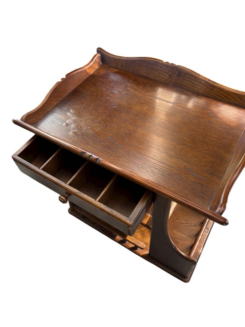 【カリモク】 キッチンワゴン キャスターつき アンティーク