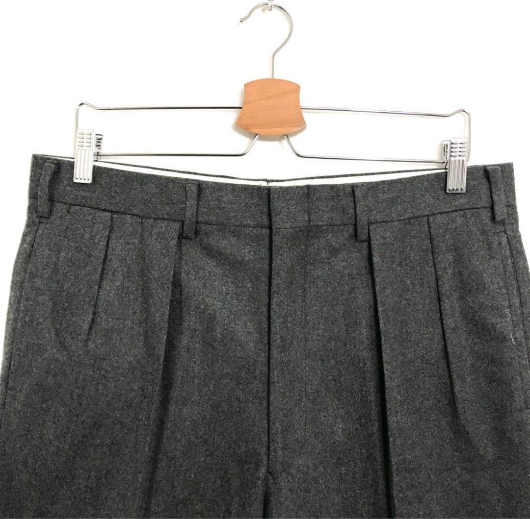 90's ラルフローレン　セットアップ　フランネル　グレー　スーツ