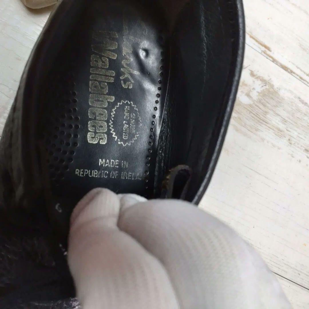 希少 クラークス Clarks ワラビー27cm 黒 レザー 本革 アイルランド