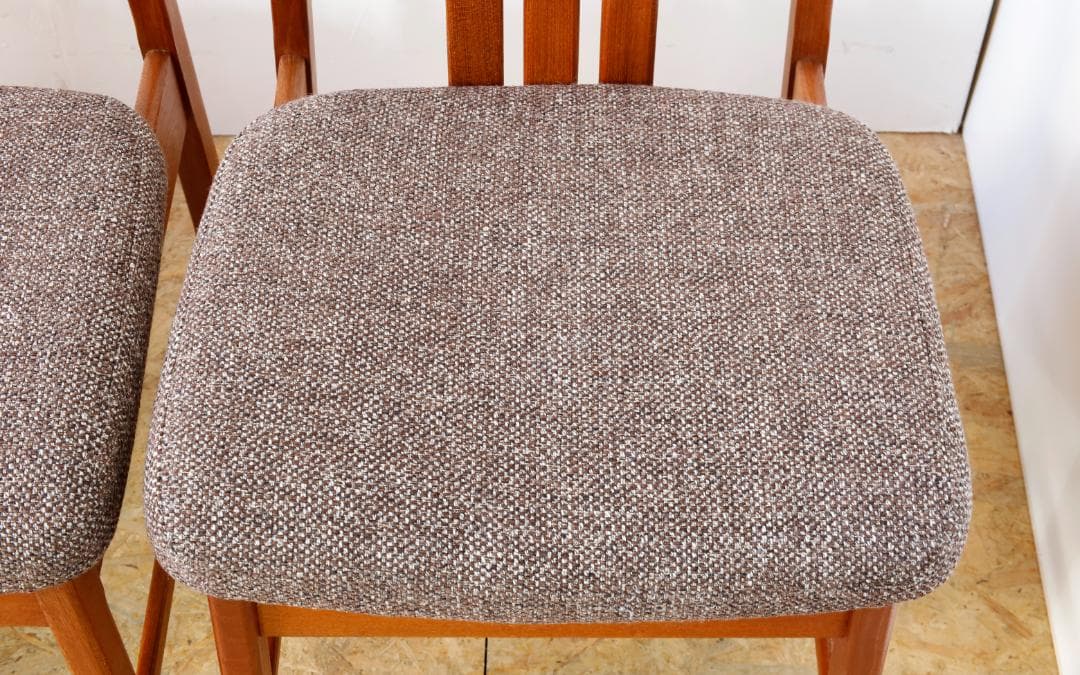 美品 ヴィンテージ チーク無垢材 ハイバックダイニングチェア 1脚分