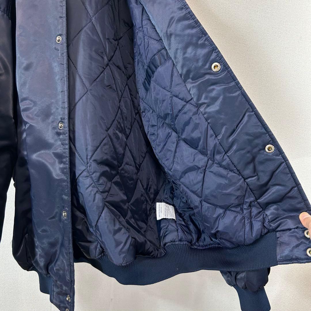 MLBヤンキースナイロンスタジャンビッグロゴ刺繍ワッペンクーパーズタウン古着