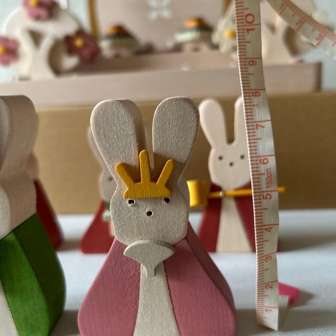 組み木ひな祭りうさぎ人形セット　ブレーメンの音楽隊