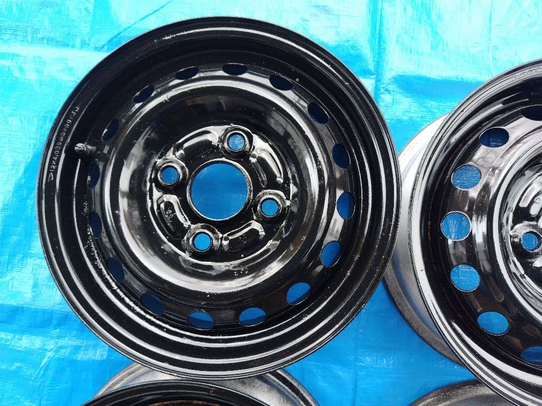 145/80R12・LT【1/2】軽トラ用スタッドレス・鉄ホイール付、２本分割