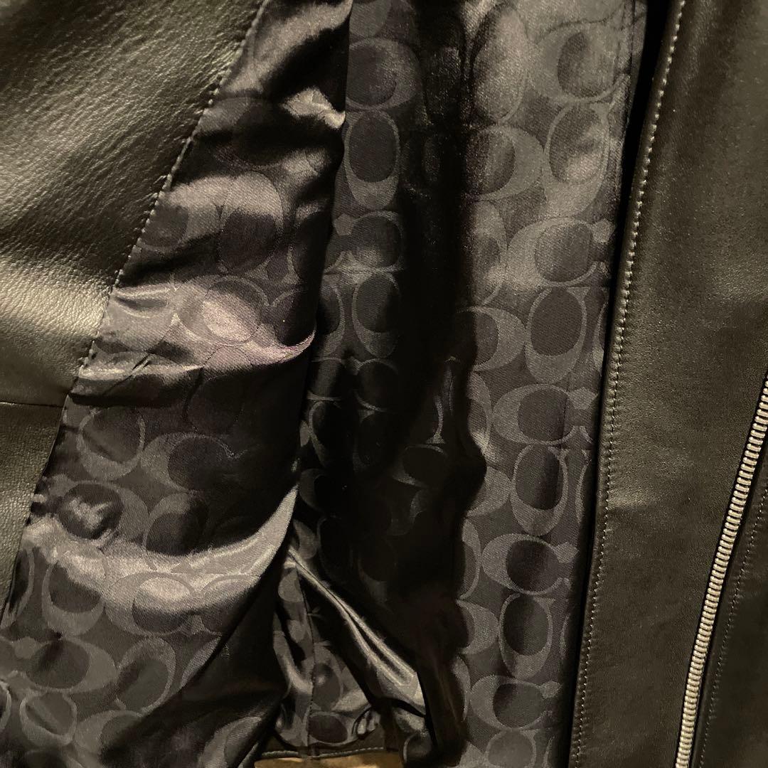 新品　未使用品　コーチ　COACH レザー　ライダースジャケット