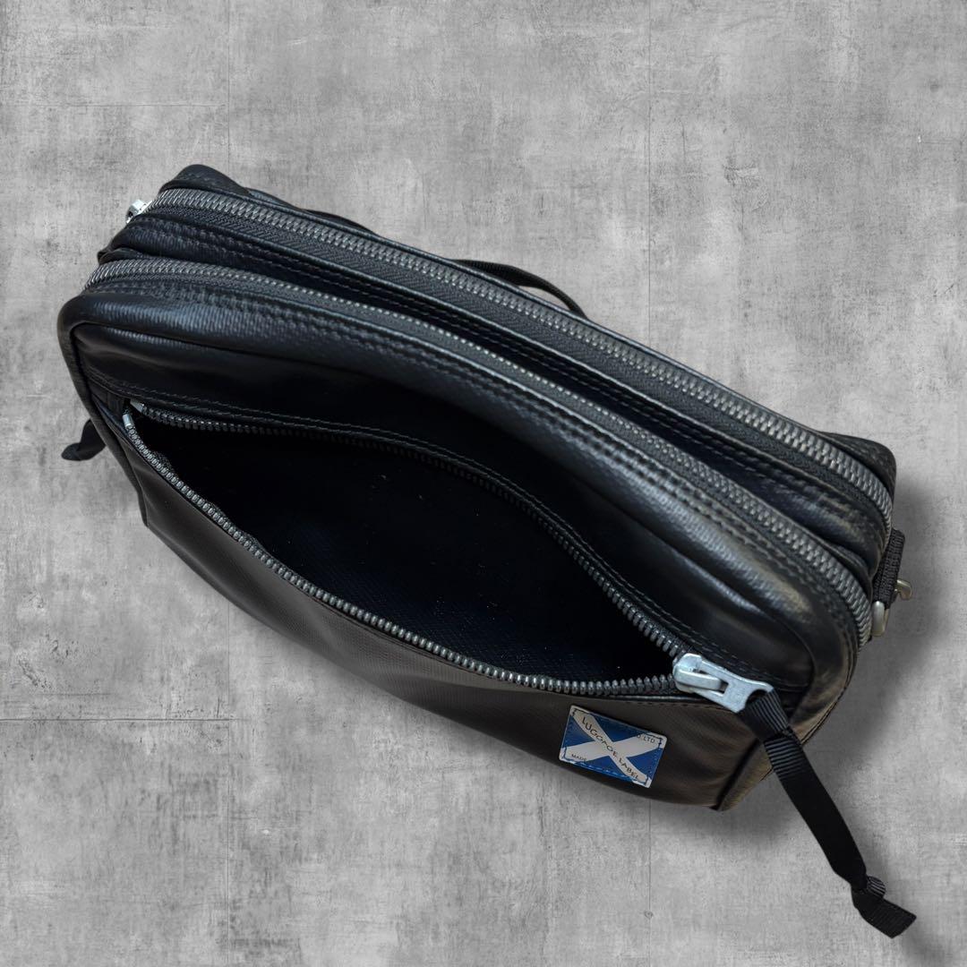 【極美品】ラゲッジレーベル 青タグ ニューライナー ショルダーバッグ 2層 黒